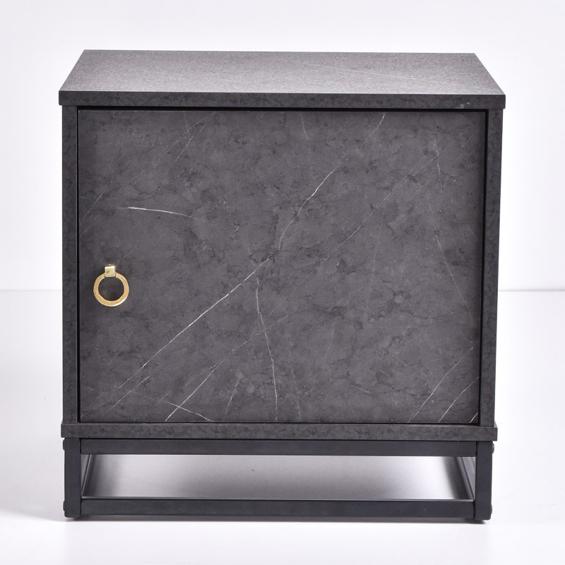 Bluebelle 50.2 cm W Bedside Table, Grey Stone