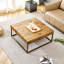 table basse rectangulaire, table à manger. Bureau en panneau de fibres à densité moyenne avec pieds en métal