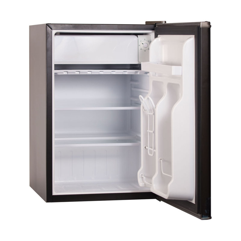 Black 2.5 Cu Ft Compact Refrigerator with Freezer