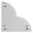 Dritz Home Smooth Quatrefoil Corners, Large, 3 Pack, Nickel