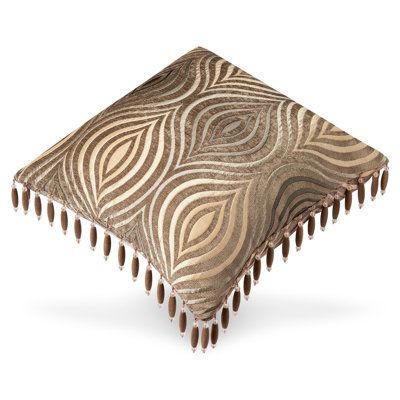 Tribal Trimmed Tassels Throw Pillow