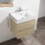 24-Inch Wall-Mounted Bathroom Vanity With Resin Sink, Soft-Close Drawers, And Durable Melamine Finish
