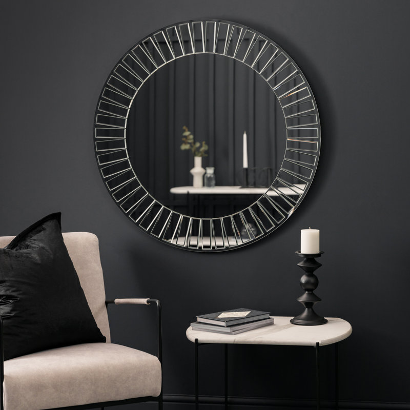 Quonochontaug Glass Flat Wall Mirror, 92 cm H x 92 cm W
