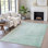 Tapis menthe Xhevrie intérieur / extérieur lavable à la machine