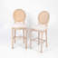 Chaises de bar Amando d'une hauteur de 30 po, tabourets de bar rembourrés en bois massif, tabourets de bar en bois de style champêtre français classique, techniques de tréfilage et de sculpture-129766991-131139520
