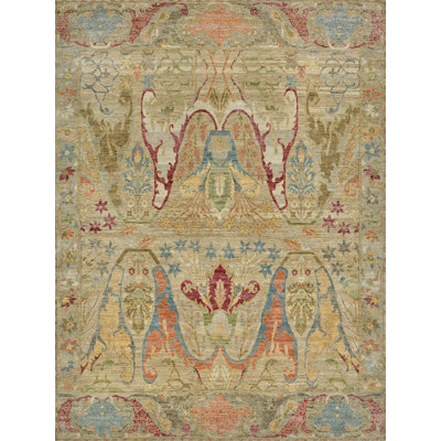 Antic Hand Knotted New Zealand Wool Camel Area Rug