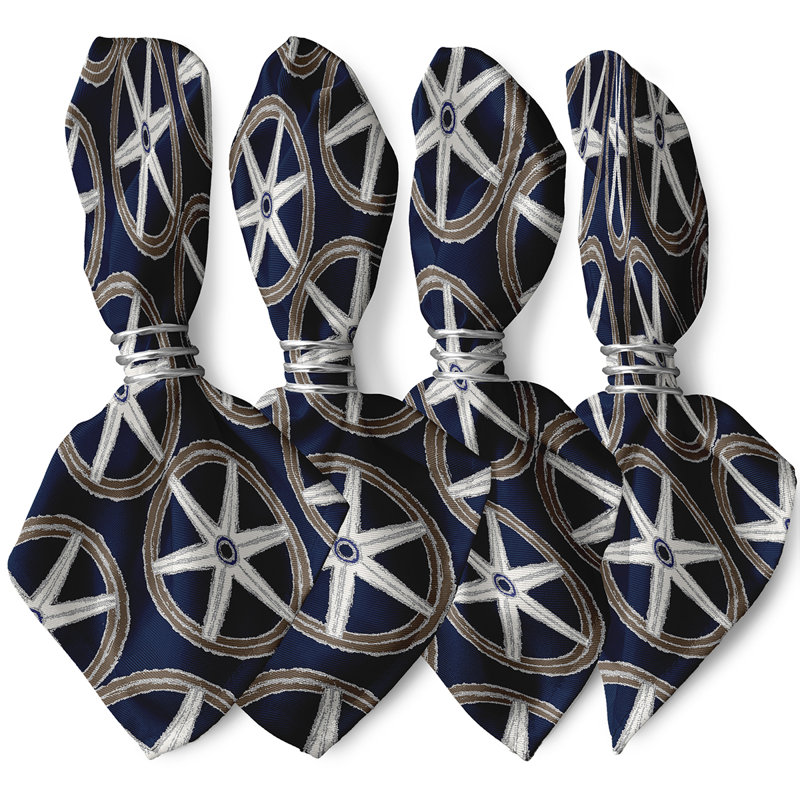 Jetmore Nautical Geo Lines Napkins, Navy