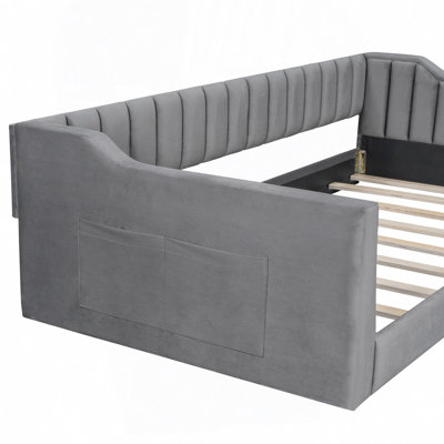 Upholstery Daybed And Side Storage Pocket