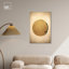 «Odd Moon», toile élégante blanche et dorée par Art Remedy-105311704-105311709