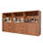 Bookcase With With 3 Cubbies And 3 Cabinets