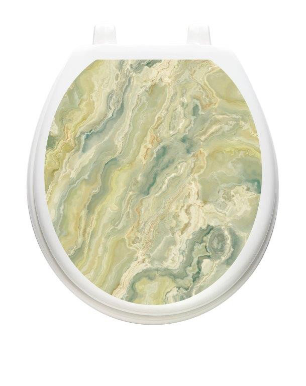 Décalcomanie de siège de toilette Onyx Stone, Rond