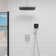 Shower Systems with 14"Rain Shower and High Pressure Handheld Spray, Celling Mount, Rough in-Valve
