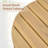 Patio Round Wicker End Table With Solid Acacia Slatted Top