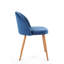 Losantville 48cm H Velvet Upholstered Upholstered Back Side Chair in Navy