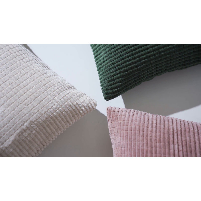 Mint Corduroy 22" x 22" Euro Pillow Covers Set of 2