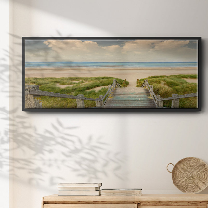 Welcome Beach- Framed Canvas, 24" H x 60" W