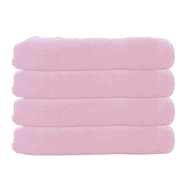  Ensemble de serviettes de bain 4 pièces Summit, 100% coton, Rose