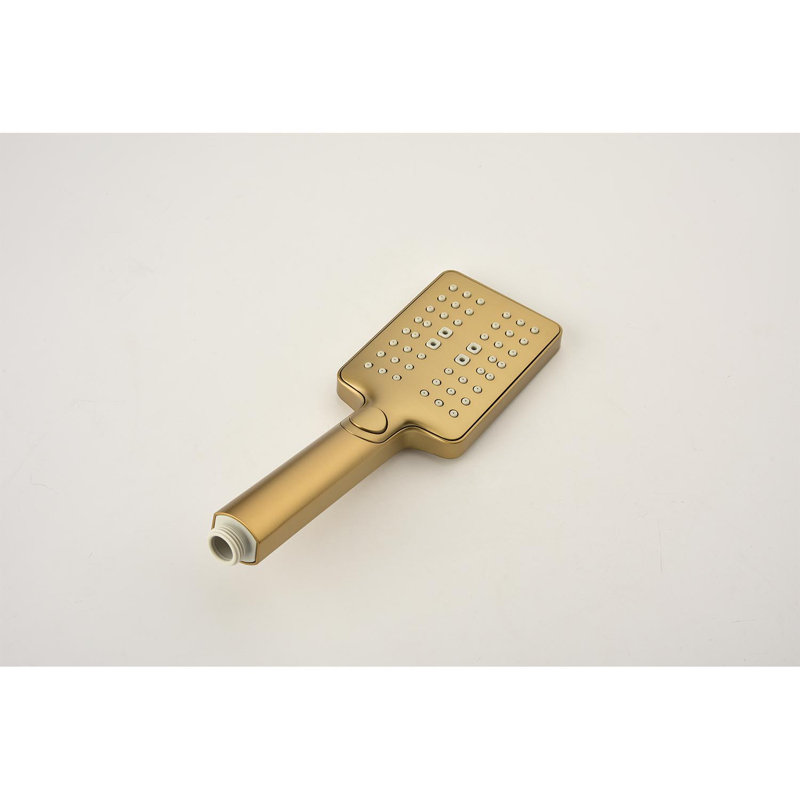 Dual Function Complete Shower System with Rough in-Valve, Brushed Gold