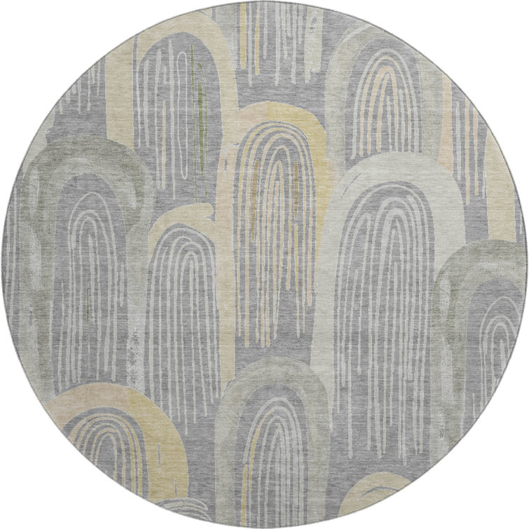 Premium Machine Washable Harjo AMF1588 Geometric Rug