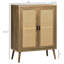 Buffet brun avec portes - armoire de rangement polyvalente et ornements de rangement
