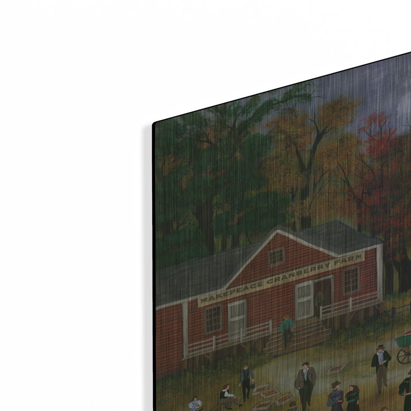  «Makep Peace Cranberry Farm» par JL Munro, art mural métallique, 36 po x 24 po, H 24 po x l 36 po