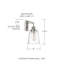 Applique murale articulée à 1 lumière à intensité variable Irons-174716511
