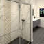 Porte de douche coulissante chromée l 50 à 54 po x H 70 po, porte de douche en verre semi-sans cadre