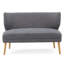 Causeuse charmante sans accoudoirs Sulayman au style simple et fonctionnel de 32,75 pouces de hauteur x 51,5 pouces de largeur x 30 pouces de profondeur-19309480