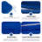 24 x 24 In Patio Furniture Cushions set of 4, Fade Resistant Outdoor Seat Cushions with 4 pairs of Ties, Deep Seat Cushion for Seat Patio Chairs, Rattan Furniture, Wicker Seating, outdoor Adirondack Chair,Light Blue-123270675-123270677