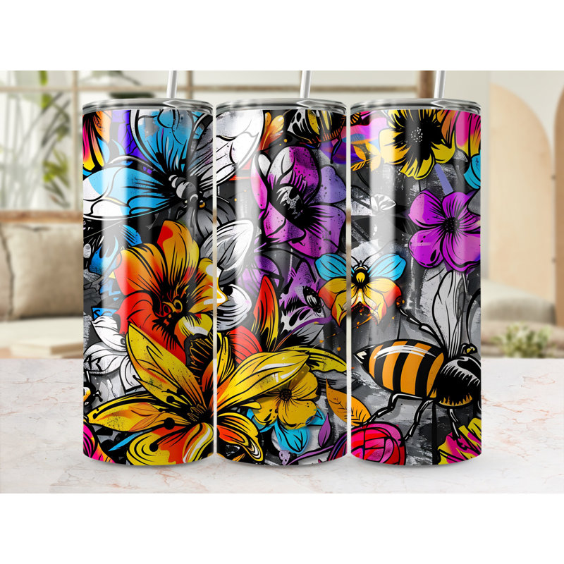 Choose Handmade Tumblers 591ml Vacuum Insulated Stainless Steel (18/8) Travel Tumbler with Straw