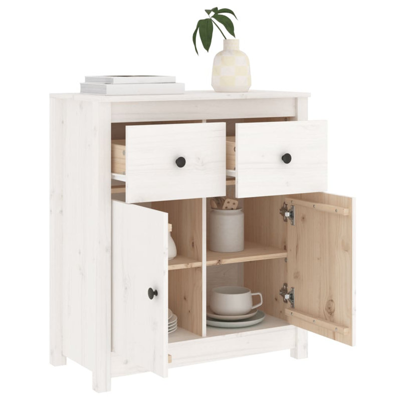 Gracela 70cm Solid Wood Sideboard, White