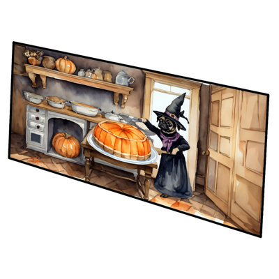 Pug Fall Kitchen Pumpkins Runner Mat 28x58