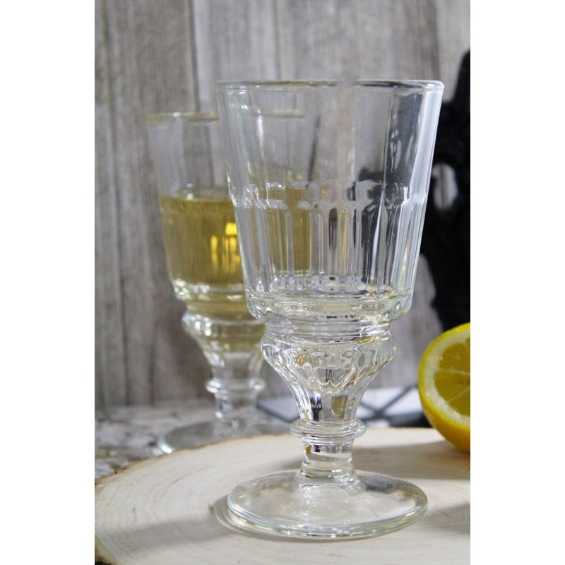 Clear Ribbed Glass 10.5oz Cocktail Goblet Set of 6