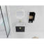 24" Bathroom Vanity With Ceramic Sink And Side Compartment Unit - Black Chestnut Tone Rack Finish