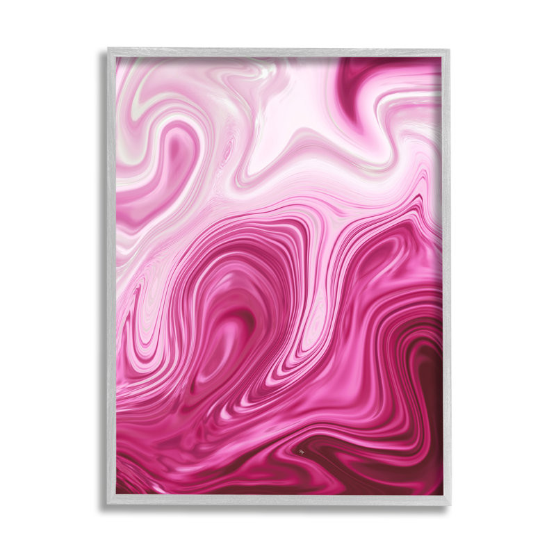 Tourbillon de marbre rose abstrait, art de la giclée par Martina Pavlova, H 30 po x l 24 po x P 1,5 po