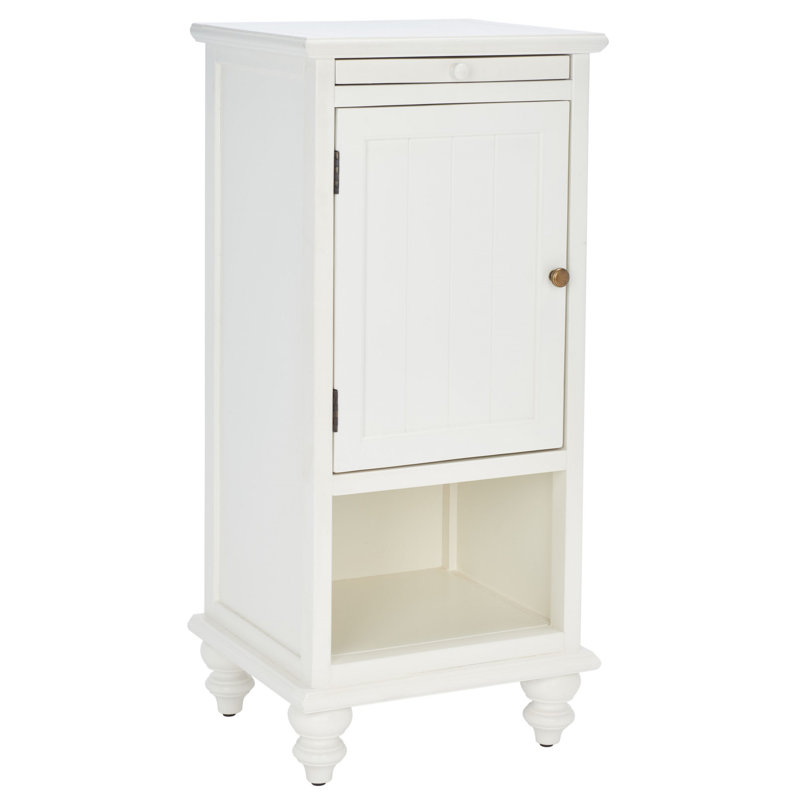 Table de bout avec plateau en bois massif Joanna, Blanc