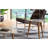 Utopia 20" Contemporary Modern Triangle End Table in Off White-334252343