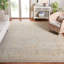 Rectangle Solid Color Hand-Knotted Wool/Cotton Area Rug in Beige-2125535894
