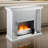 Longo Electric Fireplace in Mirrored