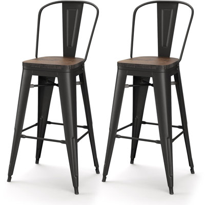 Tabouret de bar en bois massif 30 po Welliver
