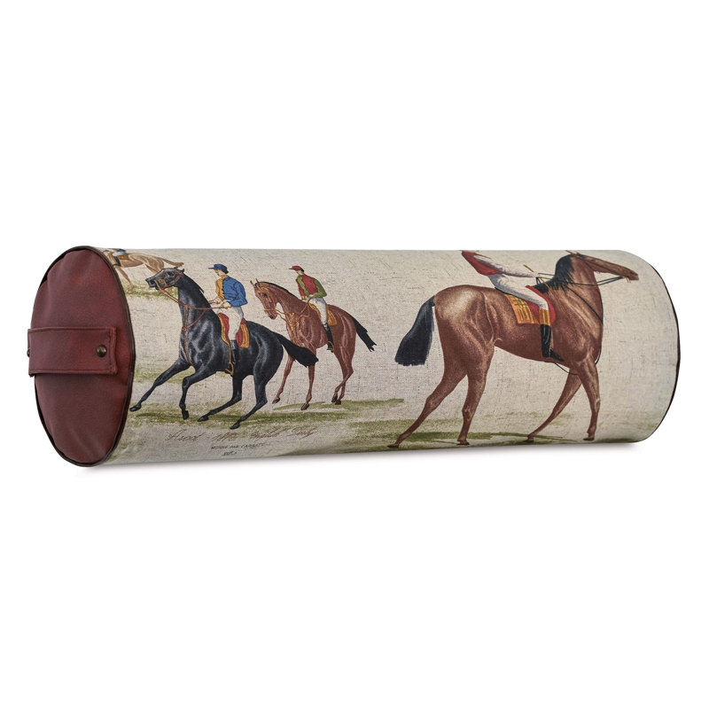 Coussin décoratif en mélange de coton à imprimé animal équestre