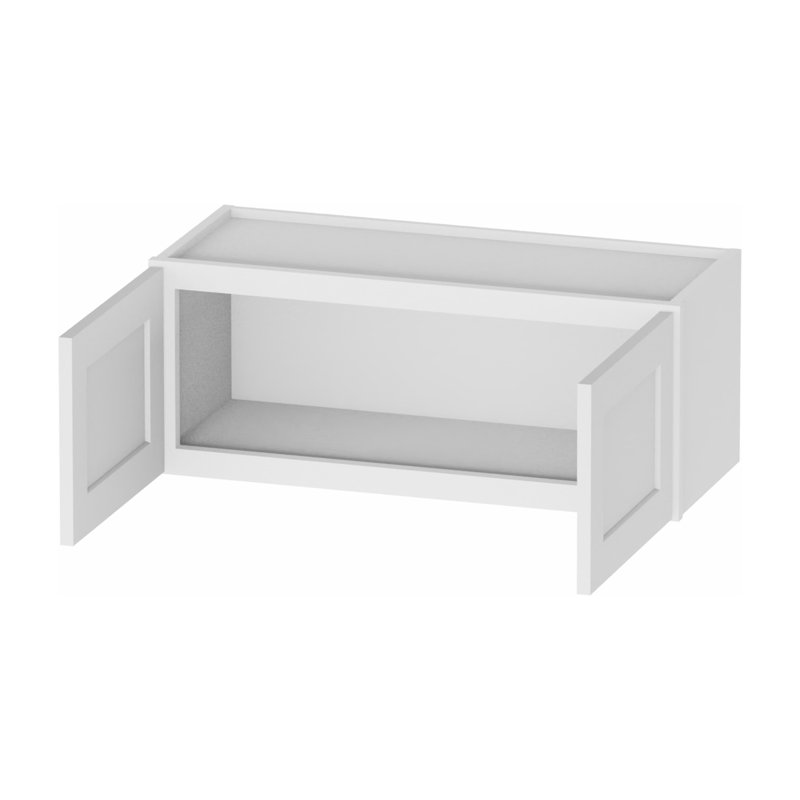 Meuble mural standard Kindwood Eco Shaker 30 po L x 12 po P x 12 po H en MDF blanc, prêt à assembler, 30" W x 12" H x 12" D