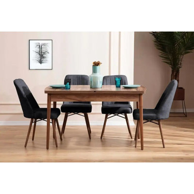 Extendable Dining Table & Chairs Set