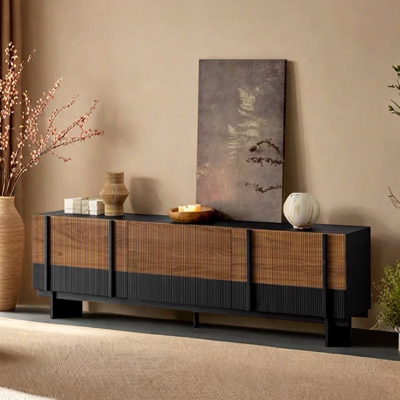 Meuble télé rétro et niche, H 23,62 po x L 78,74 po x l 16,53 po