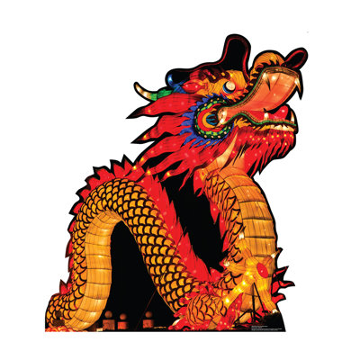 Accroche en carton new year new year night dragon