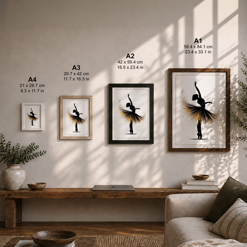 Dancer in Motion Modern - Framed Print, Unframed, A1 - 84.1 x 59.4 cm