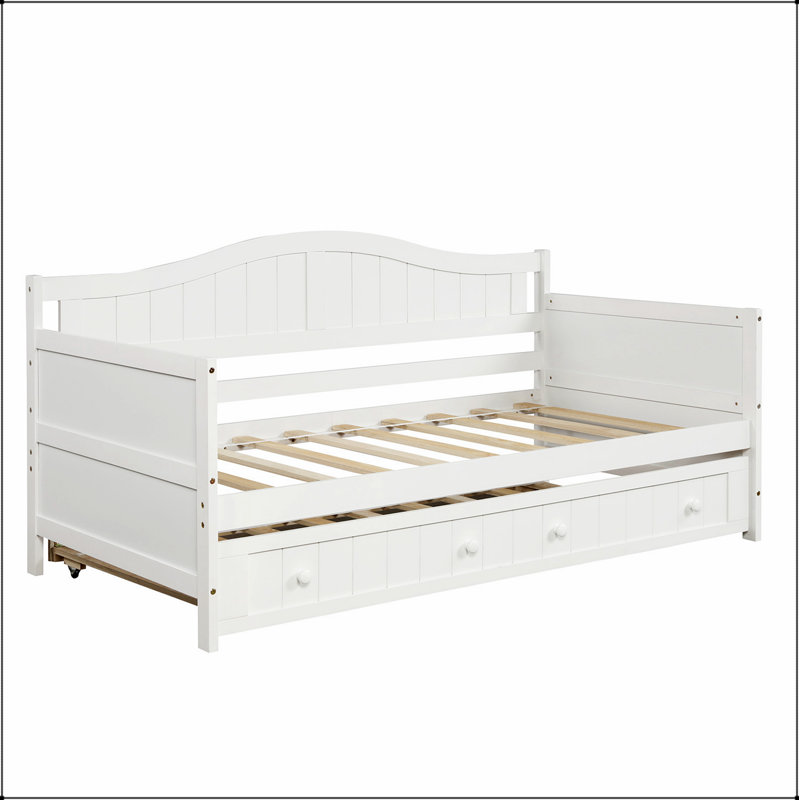 Lit de jour en bois avec lit gigogne, canapé-lit pour chambre à coucher / salon