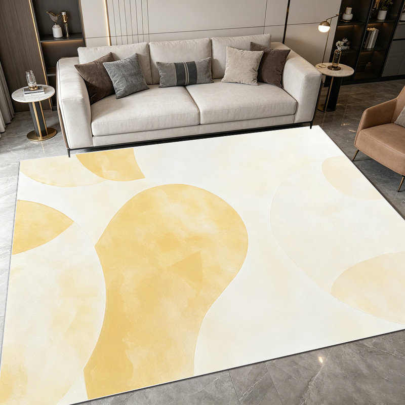 1PC neutral beige cream abstract leaf pattern area rugs for Living Room, Soft and Comfortable, Suitable for all seasons, easy-to-maintain, machine washable Indoor floor mat, Under Table Farmhouse suitable for dining room, bedroom, entryway, kitchen,