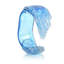Ocean Blue Waves Handblown Glass Sculpture I