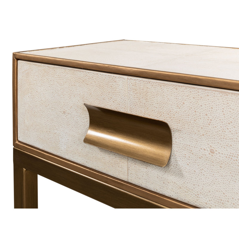 Shagreen 54'' W Console Table, Antique Gray